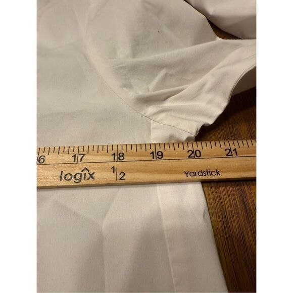 J. Jill White Shirt Collection Womens Small Quarter Button Up Tunic Top Career - Picture 7 of 8